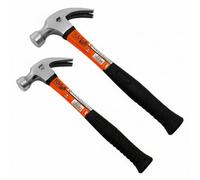 Claw Steel Hammer 8Oz 16Oz Fiberglass Nail Remover Diy Carpenter Set Of 2