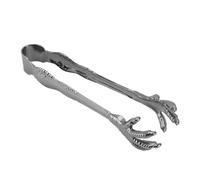 Claw Style Ice Tong, 7.9in Stainless Steel Eagle Claw Shape Ice Tong Cooking Serving Clamp for Pick up Sugar Ice Cube Bar Home Use (Plated Black)