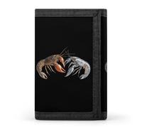 Clawed and Spiny Lobster Fight Trifold Men's Wallets with 8 Card Slots & Key Hook Slim Travel Purse Money Clip