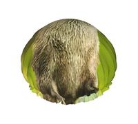 Clawed Otter Printed Bathing Hats, Dual Layer Reusable Headgear, Large Hair Cover For Daily Skin Care