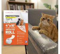 CLAWGUARD Protection Tape - Durable Single-Sided Shield Protection Barrier Against Cat, Dog, Bird, Rabbit Scratching and Clawing Furniture, Couch, Window Sill, Car Door, Glass and More! 4in x 10'