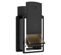 ClawJaw Dog Door for Exterior Wall, Metal Frame and Telescopic Tunnel Pet Door, Double-Sided Wind Deflector and Magnetic Flaps, Easy to Install, Black (Pets Up to 110 Lb)-Large