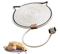 ClawLoom Dual Scratching Pad, Scratching Pads for Indoor Cats, Scratch and Nap Combo Mat for Cats, Natural Cotton Rope Cat Scratching Mat, Furniture Protector