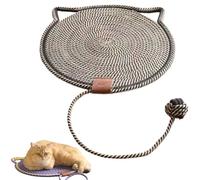 ClawLoom Dual Scratching Pad, Scratching Pads for Indoor Cats, Scratch and Nap Combo Mat for Cats, Natural Cotton Rope Cat Scratching Mat, Furniture Protector