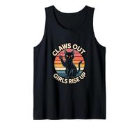 Claws Out Girls Rise Up Feminist Cat Power Tank Top