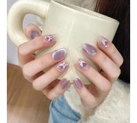 Claws Push Butterfly Design Fake Claws Cat Eye Acrylic Fake Nail Gel Polish Adhesive 30pcs Cat Eye Press