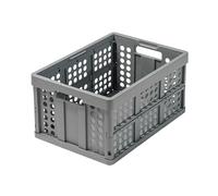 Clax® Folding Basket | Storage Crate | Grey | 45 Litres