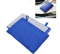 Clay Bar Mitt for Automotive Detailing - Microfiber + Clay Bar Cleaning Glove, 22.5 x 15.5 cm, Blue, Reusable Car Wash Tool for Removing Contaminants, Acid Rain Stains & for surface Inclusions