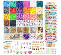 Clay Beads 22400 Pieces, 80 Colors Flat Polymer Heishi Beads for DIY Jewelry, Friendship Bracelets, Necklaces, Earrings, Charms, Arts & Crafts Jewelry Making Kit Gifts for All Ages (22400 Pc's)