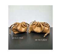 (Clay brown, 30-10.5-20cm) 2024 New Chinese Messenger Women's Bag Cowhide Blessing Bag Bucket Bag Pumping Rope Cloud Bag, Shoulder Mesengers Under The Armpit Women's Bag