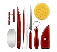 Clay Carving Tool Set, 9 Piece Ceramic Pottery Sculpture Kit | Clay Modelling Tools - For Beginners and Professionals, Crafts, Sculpture, Decoration Projects