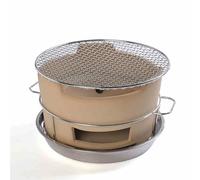 Clay Charcoal Stove Grill, Clay Charcoal Stove Stainless Steel Grill Baking Tray Insulation Board Multiple Sizes Pack of 1 Set(Medium)