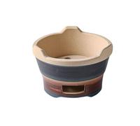 Clay Charcoal Stove Grill, Clay Grilling Stove Portable Outdoor with Metal Baking Tray Multicolor Multiple Sizes(18x12cm/7x5in)