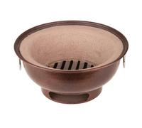 Clay Charcoal Stove, Portable Barbecue Stove, Outdoor Clay Stove, Metal Housing, Outdoor Cooking Accessories, for Outdoor Camping and Outdoor Cooking(Brown)