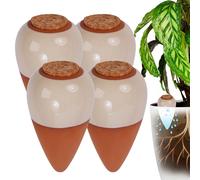 Clay Cone Watering System - Plant Water Dispenser & Cork Lid Set