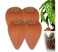 Clay Cone Watering System - Plant Water Dispenser & Cork Lid Set