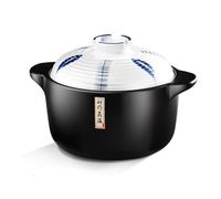 Clay Cooking Pots,with Lid Japanese Heat Resistant Casserole Stew Soup Earthenware Hot Pots for Cooking Delectable Soups(5L)