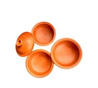 Clay Curry Pots| 3 Pieces with Lid | Handmade | AAS Clay Pot with Lid| Traditional Flavours and Healthy