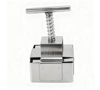 Clay Cutter Block with Spring Loaded Plunger, 2.4/4in Square Stainless Steel Cake Cutter Block Manual Clay Punch Tool for Handcraft DIY Cake (Small)