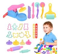 Clay Dough Tools Set - 22 PCS Creative Dough Tools Accessories Kit for Kids, Colourful Cutters, Rollers, Moulds & Presses for Cutting, Shaping & Moulding, Safe Arts & Crafts Gift Set for Children
