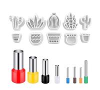 Clay Earring Molds - Small Sculpting Mould Earring Making Kit | Jewelry Making Supplies Compact Modeling Tools for Beginners Enthusiasts