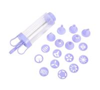 Clay Extruder Gun Fondant Extruder with 20 Tips Sugar Paste Extruder Cake Decor ToolsStainless Steel Clay Extruder Sugar Paste Extruder Cake Fondant Decorating Tool Set (Mounting Gun Purple)