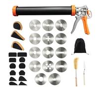 Clay Extruder Gun,Handheld Clay Extruder Tool,Polymer Clay Extruder with 14 Shapes Discs,Clay Extruder for Pottery Craft DIY,Complete Clay Extruder Kit with Mug Handle Molds & Cleaning Accessories