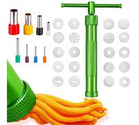Clay Extruder, Stainless Steel Sugar Paste Extruder Cutter Decorating Tool with 20 Tips for Fondant,Cake and Clay,with Polymer Clay Cutters