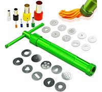Clay Extruder, Stainless Steel Sugar Paste Extruder Cutter Decorating Tool with 20 Tips for Fondant,Cake and Clay,with Polymer Clay Cutters