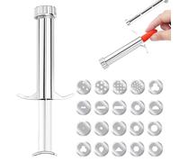 Clay Extruder Tool - Steel Clay Extruders, Durable Sugar Paste Extrudering | Detachable Easy to Apply Extruders | Stainless Steel Removable Extruder Tool with 20 Tips for Sculpturing and Crafting