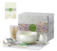 Clay&Fire Matcha Whisk Set, 9 pcs Ceramic Matcha Set, Gifts for Women,Matcha Bowl with Spout and Whisk, Matcha Kit for Matcha Lovers, Gift Christmas, Birthday, Anniversary(White)