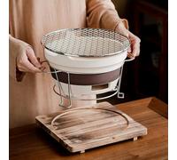 Clay Grilling Stove, Pottery Clay Charcoal Stove Portable Barbecue Stove Japanese Grill Yakitori Grill Tabletop BBQ Grill for Camping Picnic Travel(9.5x5.7in/24.5x14.5cm)