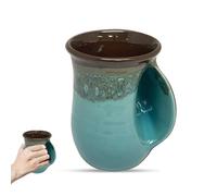 Clay in Motion Handwarmer Mug - Ocean Tide - Right Handed