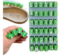 Clay Letter Stamp Set for Pottery and Ceramics - Deep Engraved 3D Alphabet Stamps for Polymer Clay and Air Dry Clay - Durable Pottery Tool with Storage Box (A)