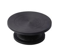 Clay Making Wheel, 12cm/4.7in Height Sculpting Wheel Turntable Plastic Revolving Cake Decorating Turntable Displaying Stand for Ceramic Model Art Work (All black 30cm)
