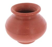 Clay Matki Matka Earthen Pot Terracotta Multipurpose Indian Water Storage Food Curd Hindu Religious Pooja Puja Kalash Lota Round Traditional Mitti Pot (Extra Large with Base)
