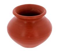 Clay Matki Matka Earthen Pot Terracotta Multipurpose Indian Water Storage Pot Food Curd Pot Hindu Religious Pooja Puja Kalash Round Traditional Mitti Pot (Medium)