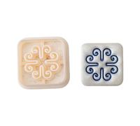 Clay Mold for Jewelry Making, Square Pattern Embossing Cutter for Earrings, Pendants and Charm Pieces Use Square Clay Cutter Mold Embossing Jewelry Tool Stamp Pendant Charm Earring Maker Press