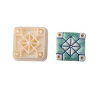 Clay Mold for Jewelry Making, Square Pattern Embossing Cutter for Earrings, Pendants and Charm Pieces Use Square Clay Cutter Mold Embossing Jewelry Tool Stamp Pendant Charm Earring Maker Press