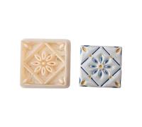 Clay Mold for Jewelry Making, Square Pattern Embossing Cutter for Earrings, Pendants and Charm Pieces Use Square Clay Cutter Mold Embossing Jewelry Tool Stamp Pendant Charm Earring Maker Press