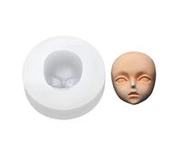 Clay Mold Human Dolls Face Clay Mold Silicone Chocolate Candy Fondant Cake Cupcake Decorating Tool