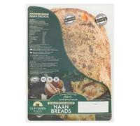 Clay Oven Bakery 2 Hand-Stretched Authentic Garlic & Coriander Naan Breads x Case of 10
