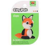 Clay Pals Fox - Easy Sculpt Fun Fast Air Drying Non Toxic Quick Dry Ultra Light Creative Clay Art and Craft Modelling Set for Kids