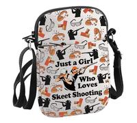 Clay Pigeon Sport Shooter Gift Just a Girl Who Loves Skeet Shooting Cossbody Bag Shooting Range Gift, Loves Skeet Shooting C Bag