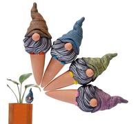 Clay Plant Watering Devices - Self Spikes for Plants | Red Soil Material with 4 Pieces Gnome-Shaped Plant Waterers for Garden, Houseplant Pots, Home, Flower, Care 16.7x5.8x6.2cm