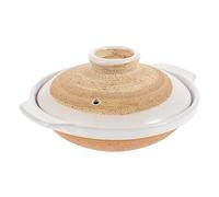 Clay Pot， Clay Nonstick Chinese Earthen with Lid for Hot Dolsot Bibimbap Soup 18Cm
