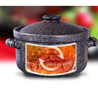 Clay Pot for Cooking Ceramic Induction hob with lid Stew Pot Oven Casserole, Pan Soup High Temperature Cooking Casserole (4L)