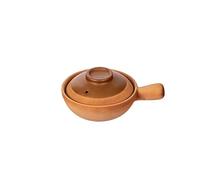 Clay Pot for Cooking Rice and Stew, Ceramic Cooking Pot Casserole with Lid, Rice Pots for Cooking Spanish Cuisine, Chinese Clay Pot for Cooking for Authentic Stovetop Experience,6.5in,Beige