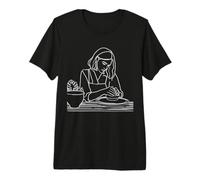Clay Pot Line Art Potter Premium T-Shirt