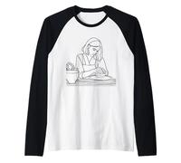 Clay Pot Line Art Potter Raglan Baseball Tee